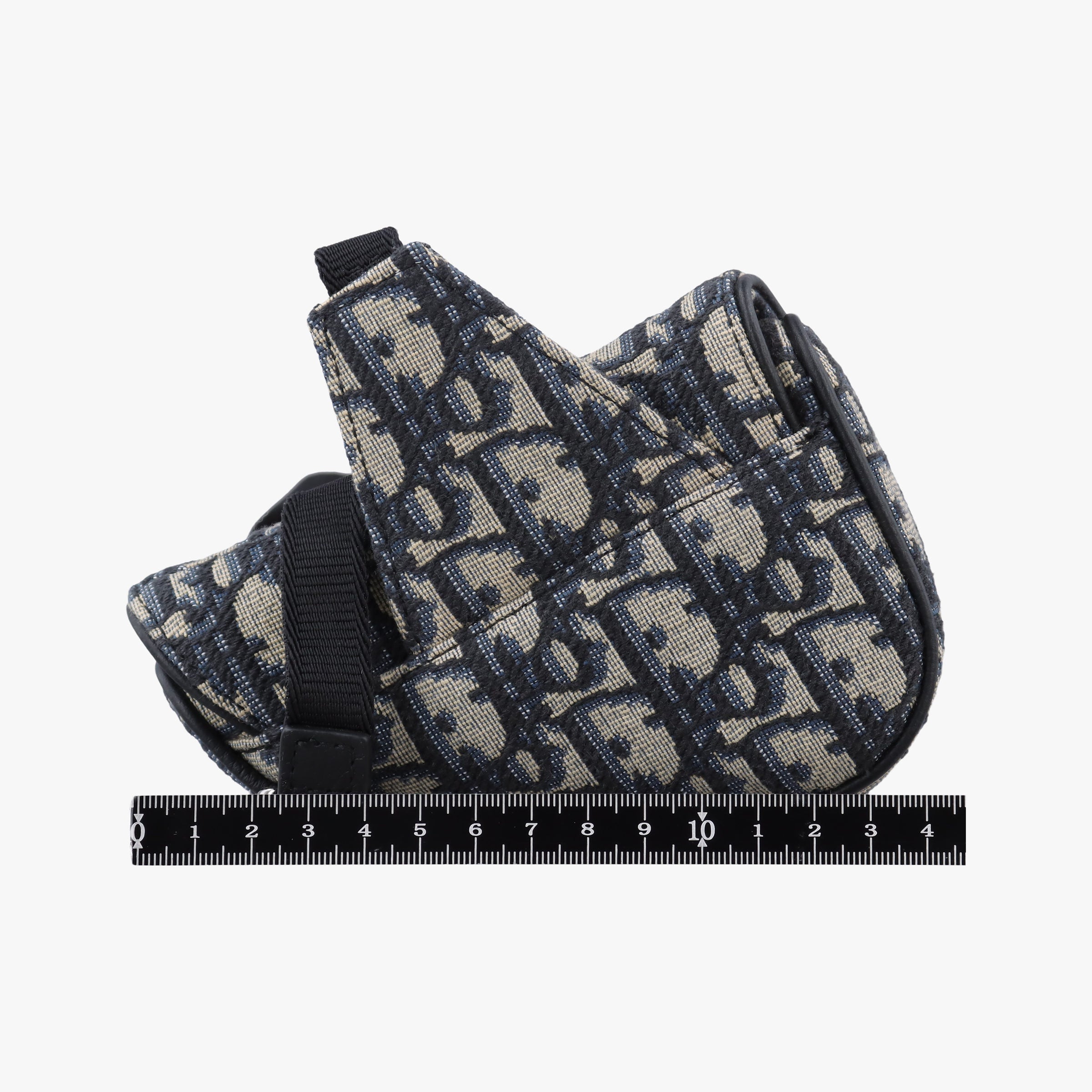 Vintage Christian Dior saddle Navy×Gray Jacquard  bum bag/waist bag | stylenewstar