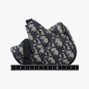 Vintage Christian Dior saddle Navy×Gray Jacquard  bum bag/waist bag | stylenewstar