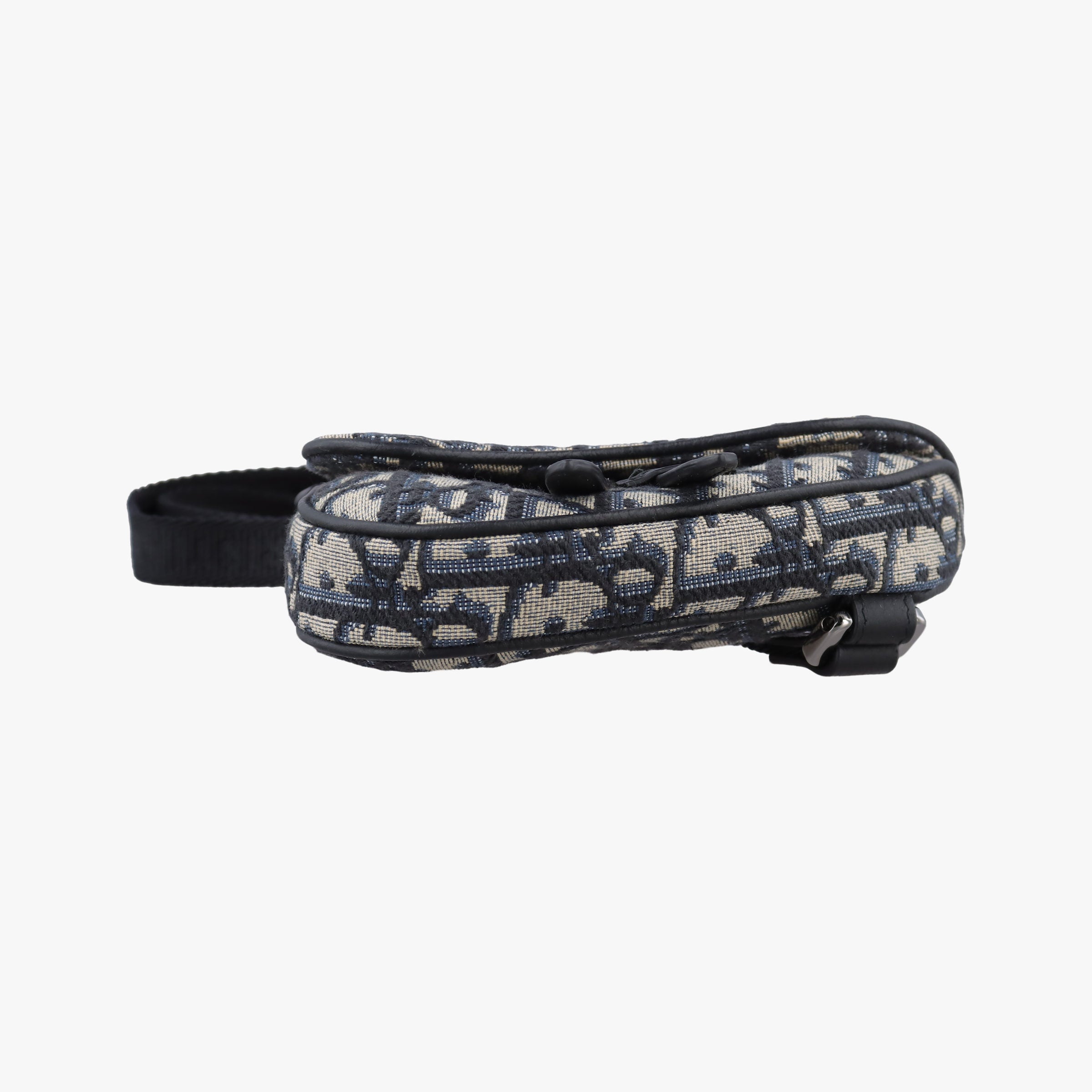 Vintage Christian Dior saddle Navy×Gray Jacquard  bum bag/waist bag | stylenewstar