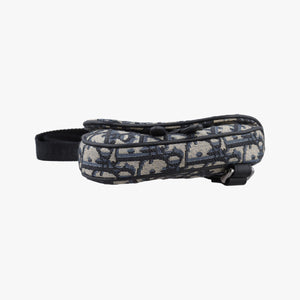 Vintage Christian Dior saddle Navy×Gray Jacquard  bum bag/waist bag | stylenewstar