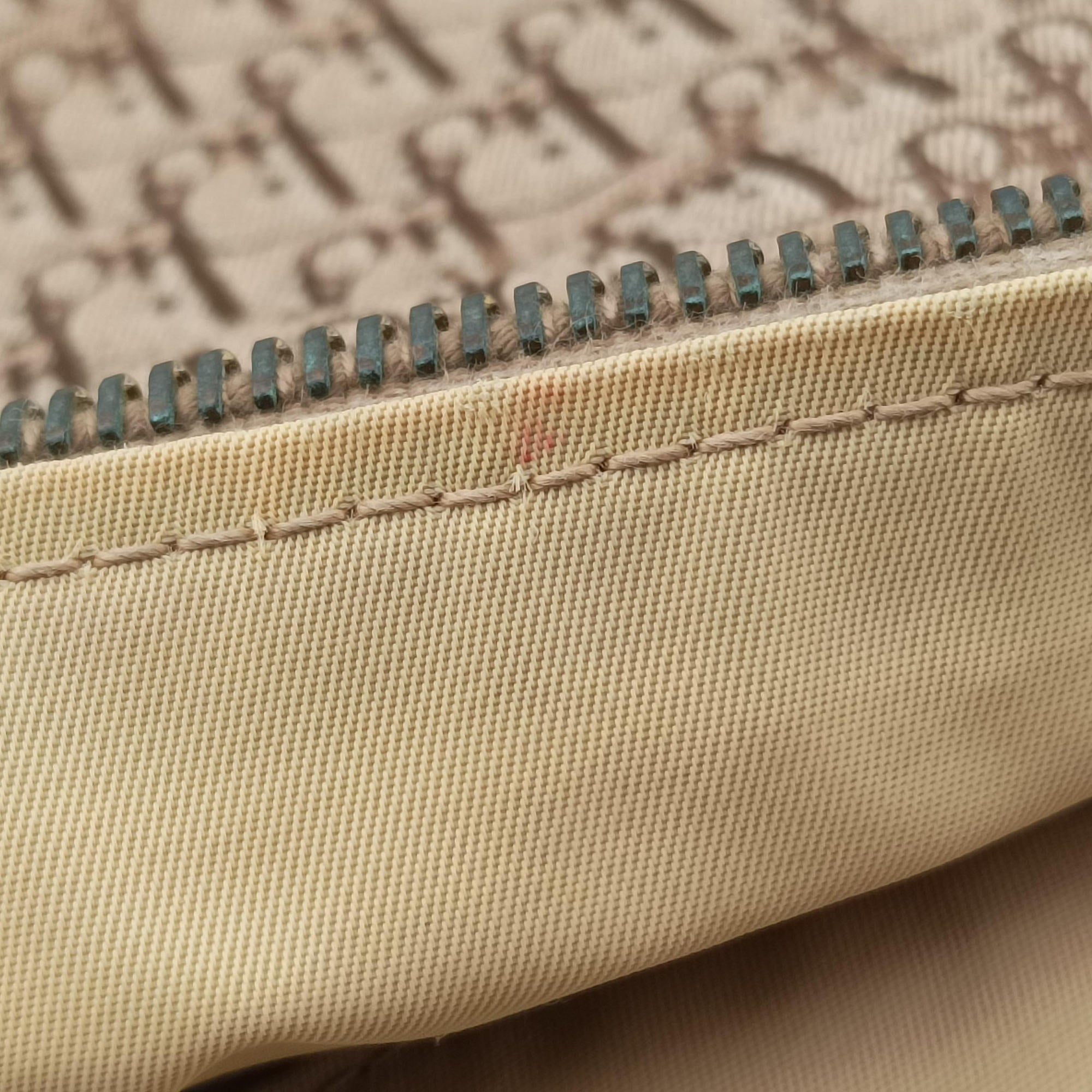 Pre-owned Christian Dior Street Chic Beige×Camel canvasxleather  shoulderbag | stylenewstar