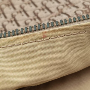Pre-owned Christian Dior Street Chic Beige×Camel canvasxleather  shoulderbag | stylenewstar