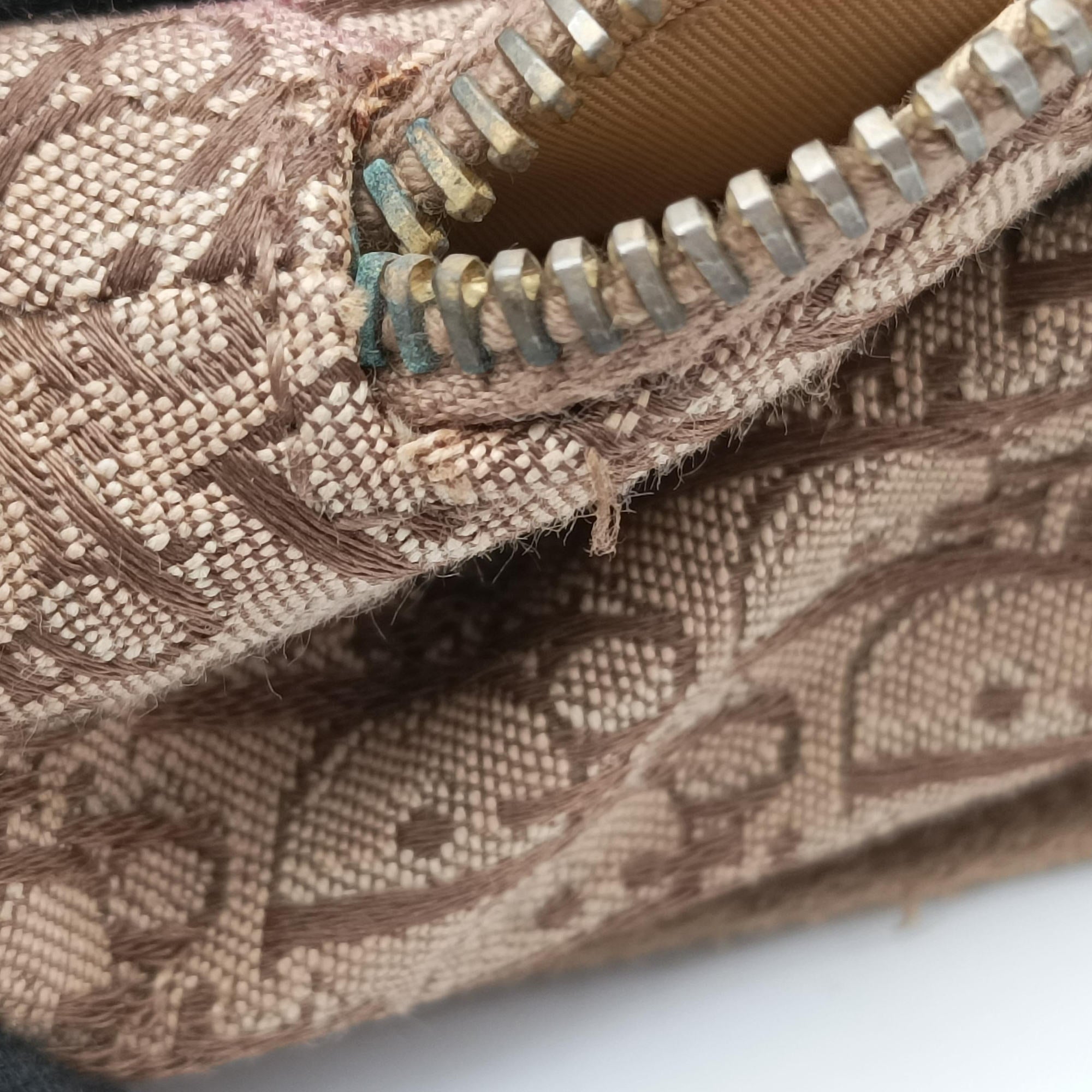 Pre-owned Christian Dior Street Chic Beige×Camel canvasxleather  shoulderbag | stylenewstar