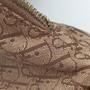 Pre-owned Christian Dior Street Chic Beige×Camel canvasxleather  shoulderbag | stylenewstar