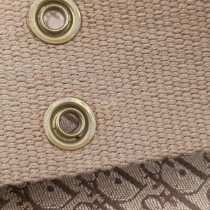 Pre-owned Christian Dior Street Chic Beige×Camel canvasxleather  shoulderbag | stylenewstar