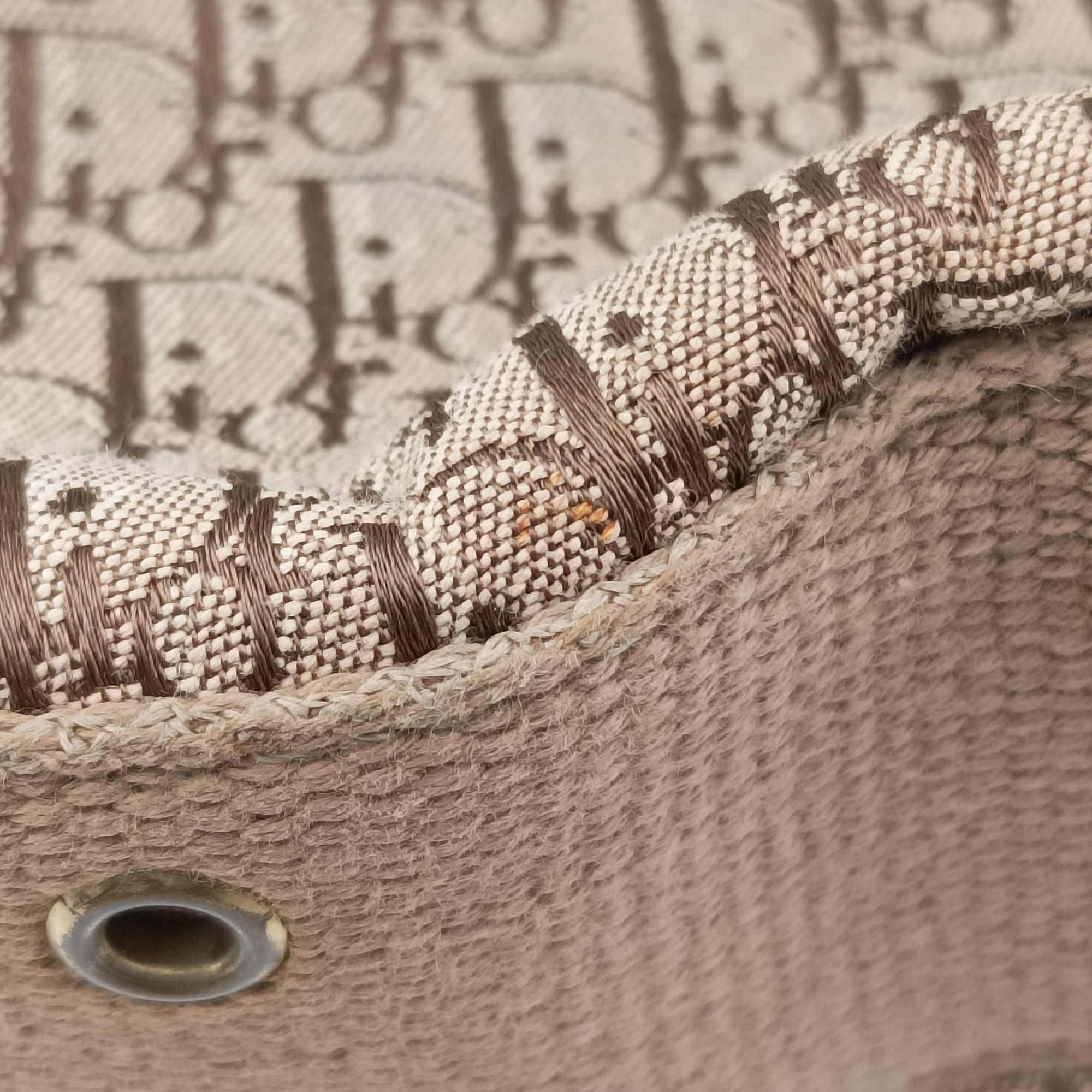 Pre-owned Christian Dior Street Chic Beige×Camel canvasxleather  shoulderbag | stylenewstar
