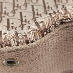 Pre-owned Christian Dior Street Chic Beige×Camel canvasxleather  shoulderbag | stylenewstar