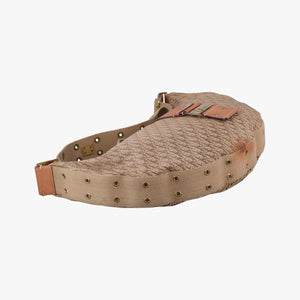 Pre-owned Christian Dior Street Chic Beige×Camel canvasxleather  shoulderbag | stylenewstar