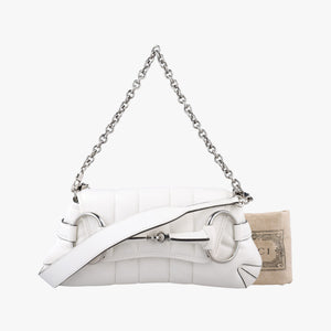 Vintage Gucci Horsebit White Leather 764339 shoulderbag | stylenewstar
