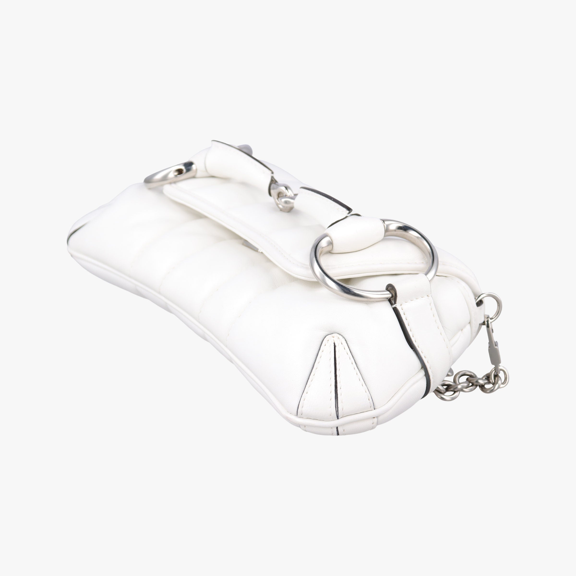 Vintage Gucci Horsebit White Leather 764339 shoulderbag | stylenewstar