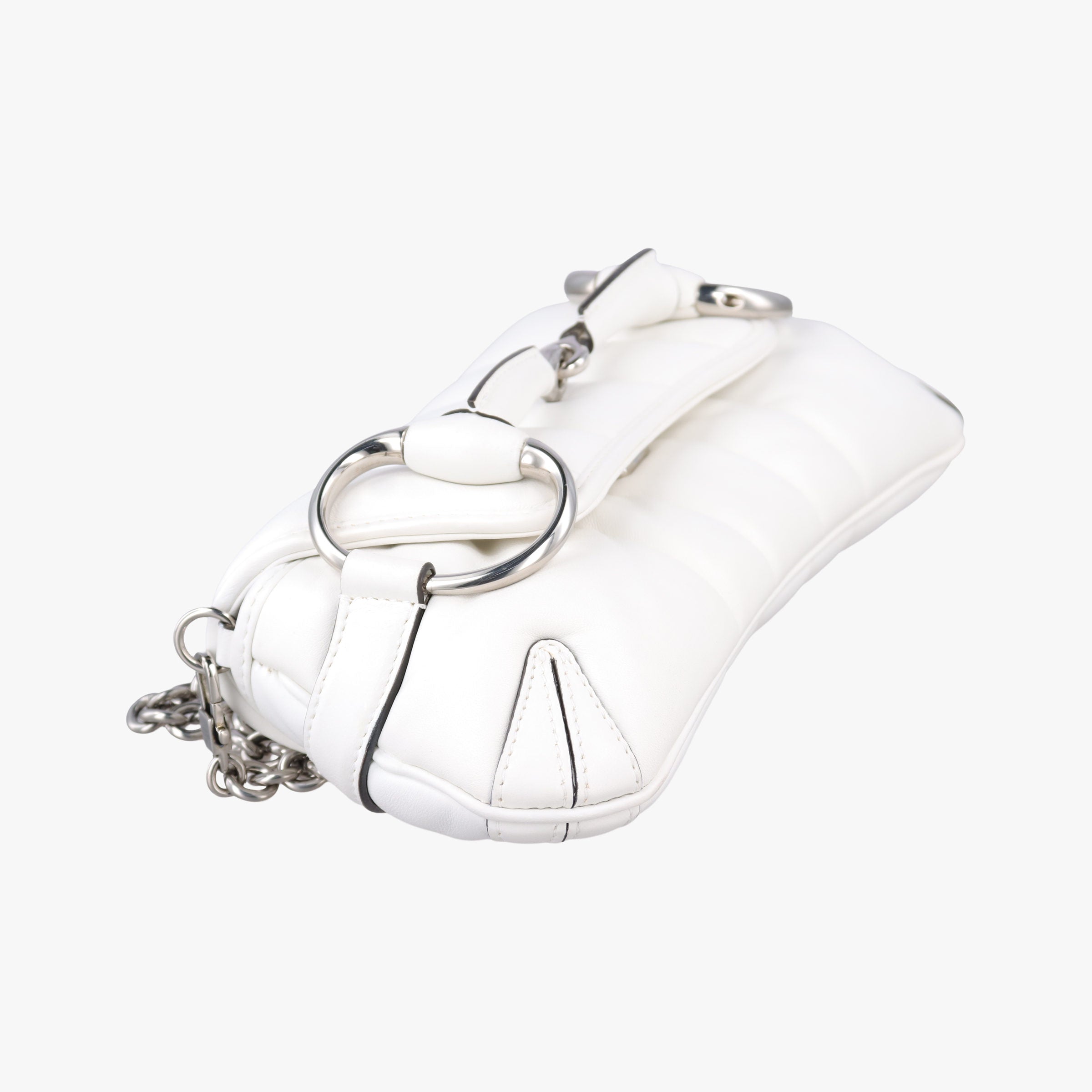 Vintage Gucci Horsebit White Leather 764339 shoulderbag | stylenewstar