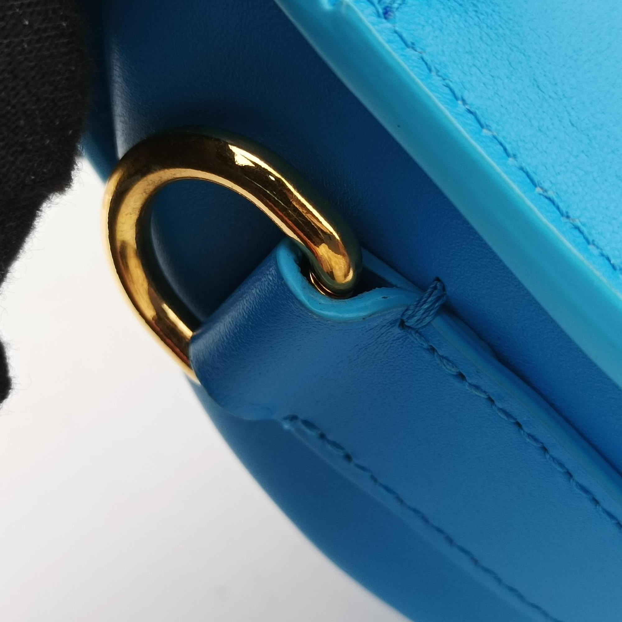 Secondhand Christian Dior Bobby Blue leather  shoulderbag | stylenewstar