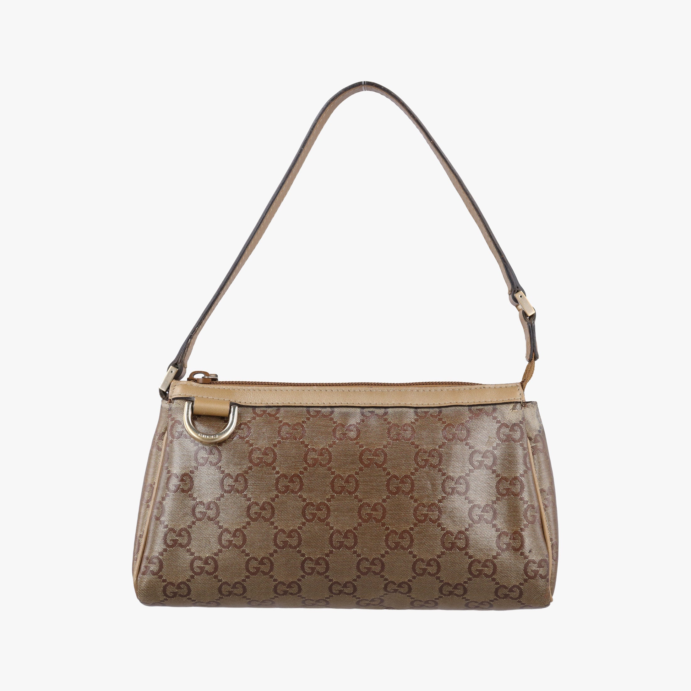 Pre-owned Gucci Abbey Brown PVC coated canvas 145750 handbag | stylenewstar