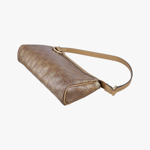 Pre-owned Gucci Abbey Brown PVC coated canvas 145750 handbag | stylenewstar