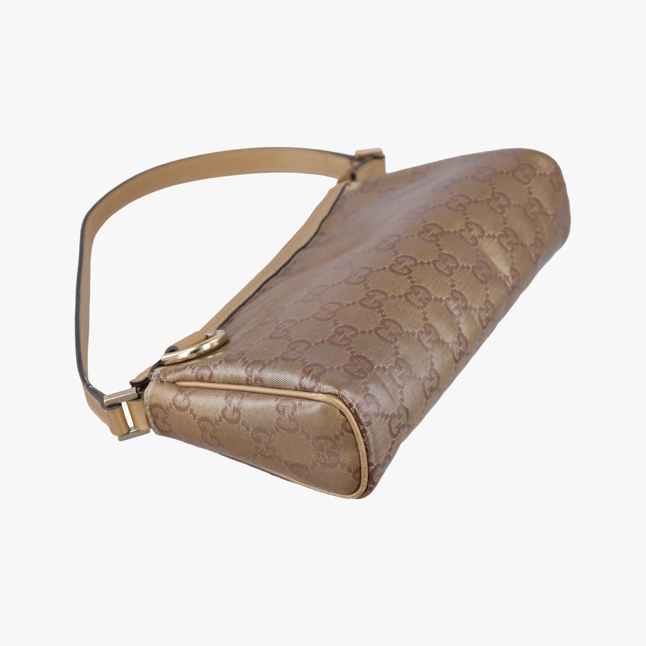 Pre-owned Gucci Abbey Brown PVC coated canvas 145750 handbag | stylenewstar