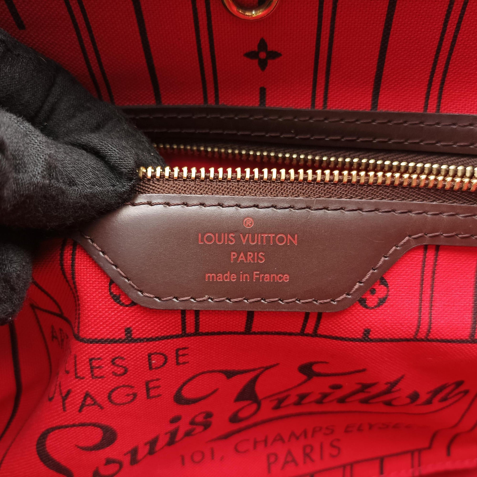 Pre-owned Louis Vuitton NEVERFULL MM EBENE Damier Canvas N51106 shoulderbag | stylenewstar