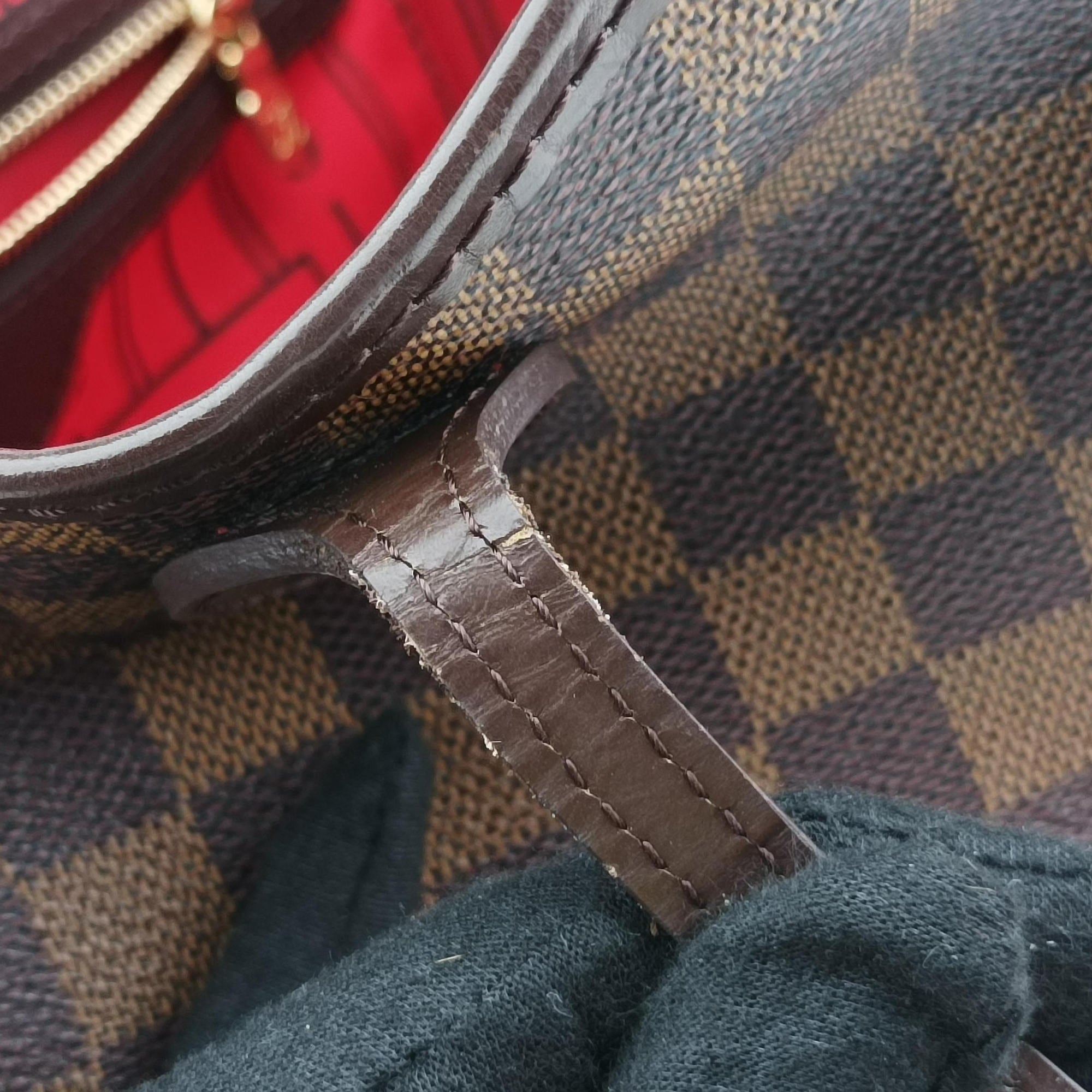Pre-owned Louis Vuitton NEVERFULL MM EBENE Damier Canvas N51106 shoulderbag | stylenewstar