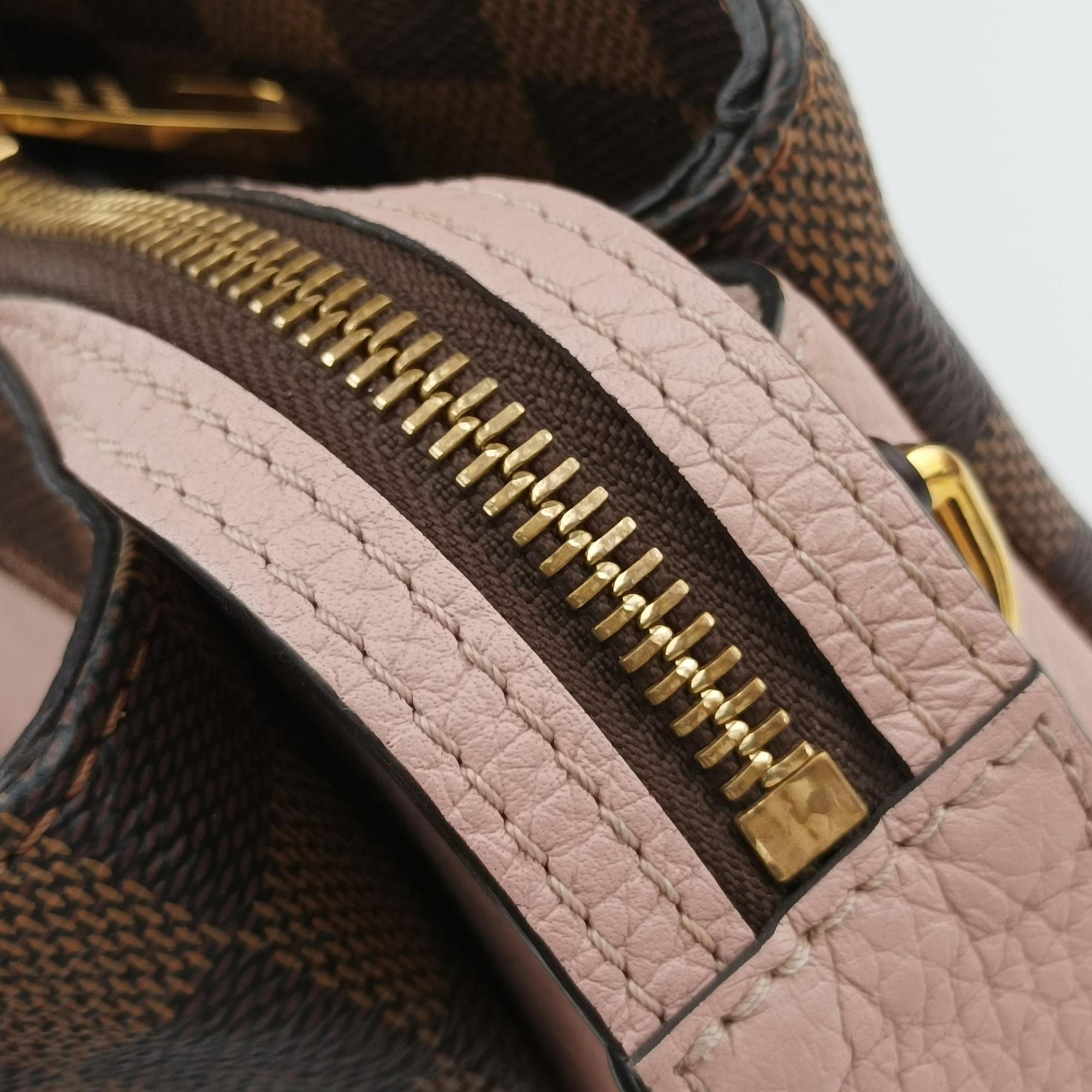 Pre-owned Louis Vuitton Normandy Magnolia×Pink Damier canvas×Taurillon leather N41488 shoulderbag | stylenewstar