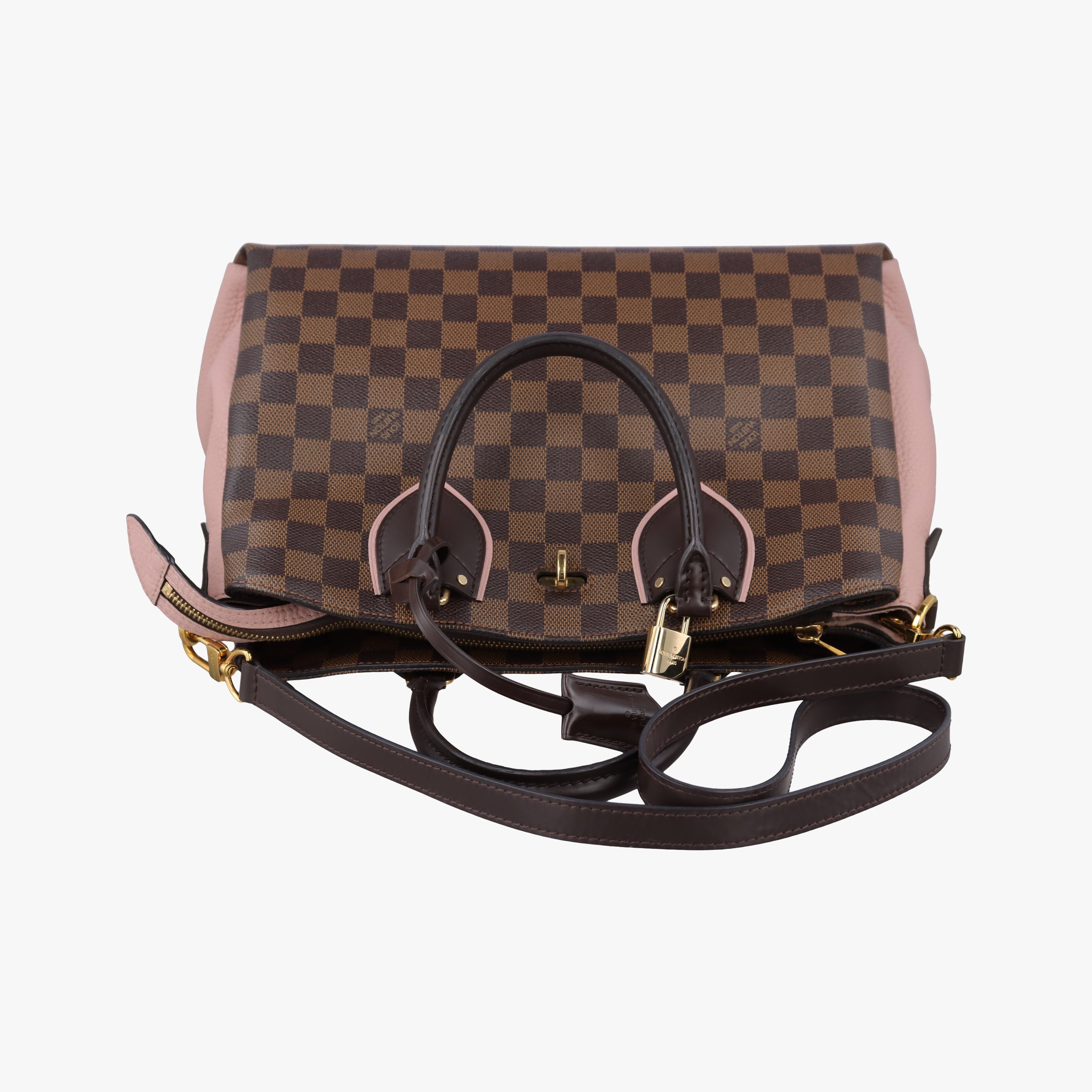 Pre-owned Louis Vuitton Normandy Magnolia×Pink Damier canvas×Taurillon leather N41488 shoulderbag | stylenewstar