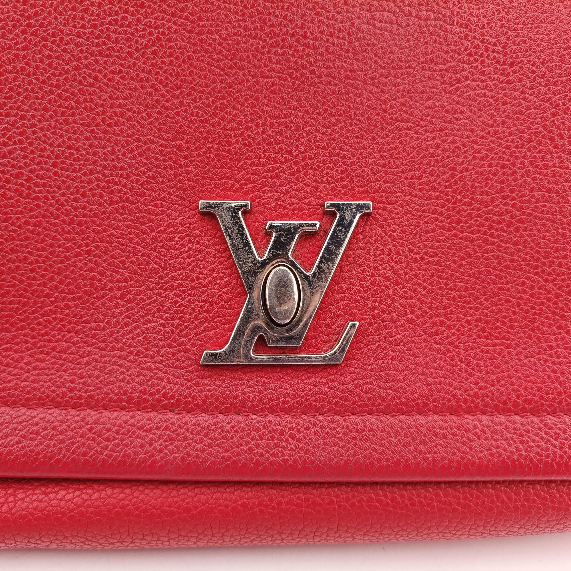 Vintage Louis Vuitton Lock Me II BB Ruby Leather M51202 shoulderbag | stylenewstar