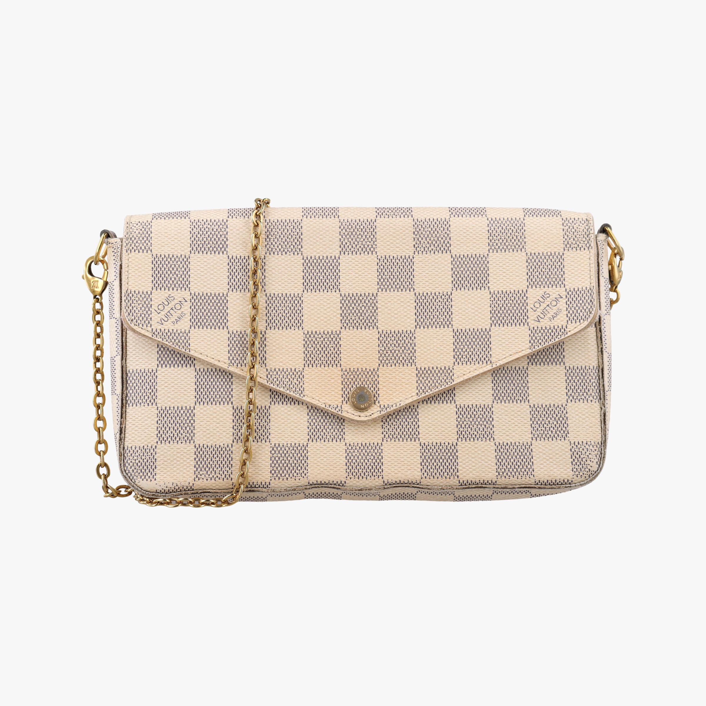 Secondhand Louis Vuitton Pochette FéLICIE Azur Damier Canvas N63106 shoulderbag | stylenewstar