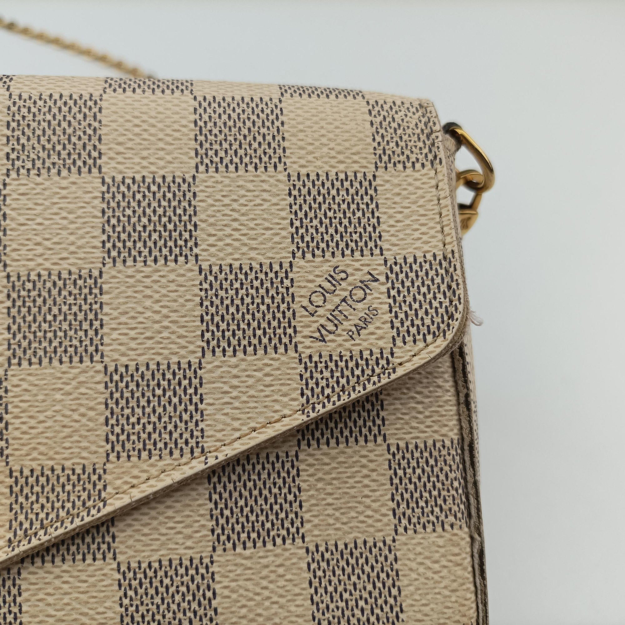 Secondhand Louis Vuitton Pochette FéLICIE Azur Damier Canvas N63106 shoulderbag | stylenewstar