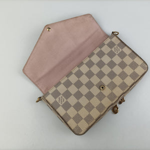 Secondhand Louis Vuitton Pochette FéLICIE Azur Damier Canvas N63106 shoulderbag | stylenewstar