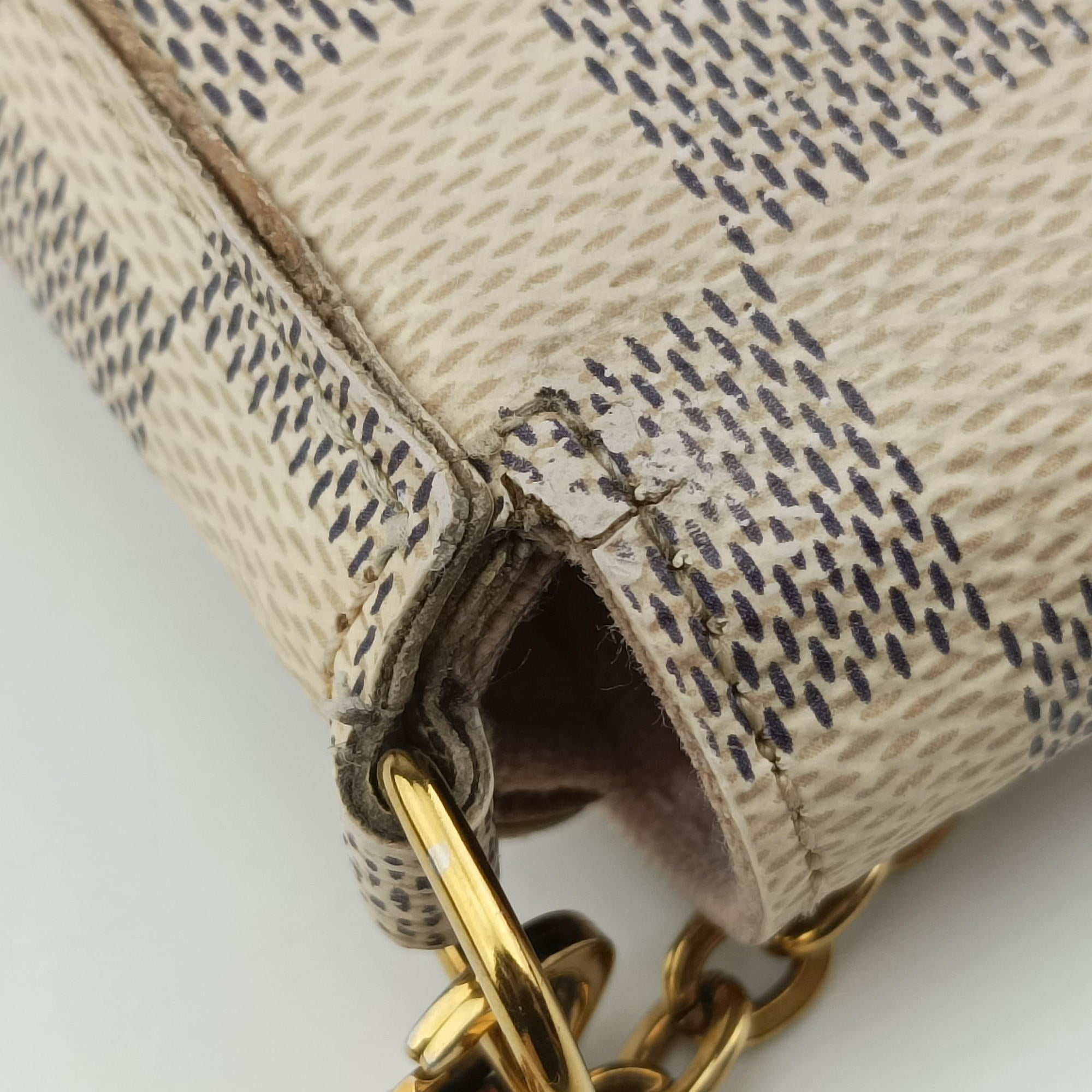 Secondhand Louis Vuitton Pochette FéLICIE Azur Damier Canvas N63106 shoulderbag | stylenewstar