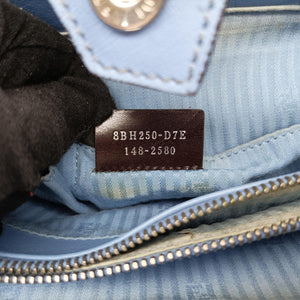 Pre-owned Fendi 2 JOURS Blue Leather 8BH250 shoulderbag | stylenewstar