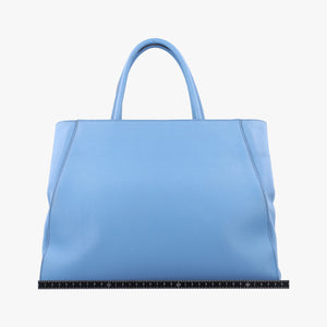 Pre-owned Fendi 2 JOURS Blue Leather 8BH250 shoulderbag | stylenewstar