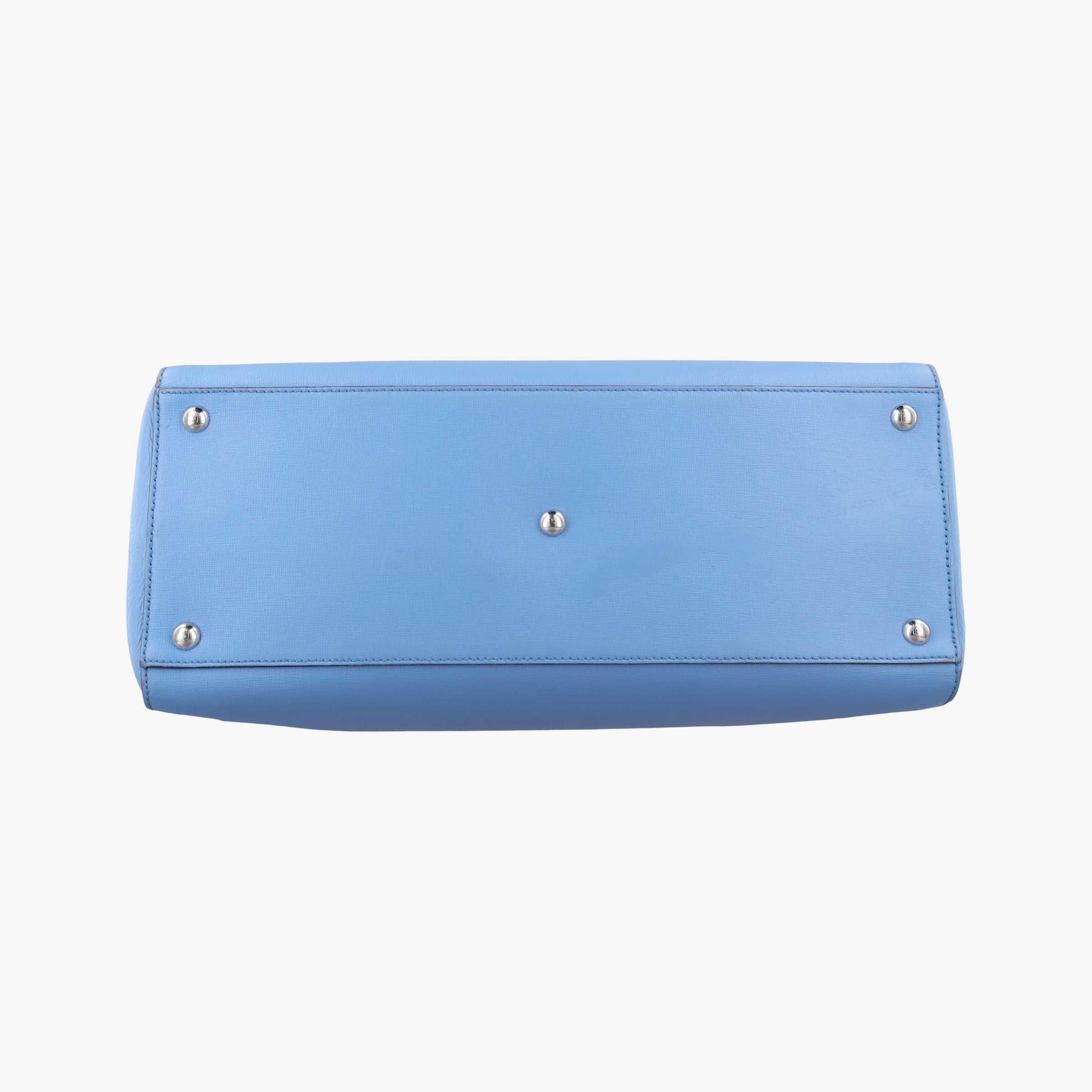 Pre-owned Fendi 2 JOURS Blue Leather 8BH250 shoulderbag | stylenewstar