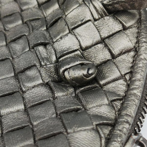 Pre-owned Bottega Veneta NODINI Intrecciato Silver Gray lambskin  shoulderbag | stylenewstar