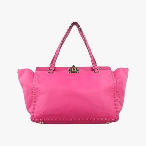 Pre-owned Valentino Rockstud Rose Leather  handbag | stylenewstar