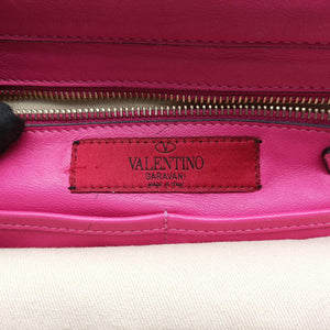 Pre-owned Valentino Rockstud Rose Leather  handbag | stylenewstar