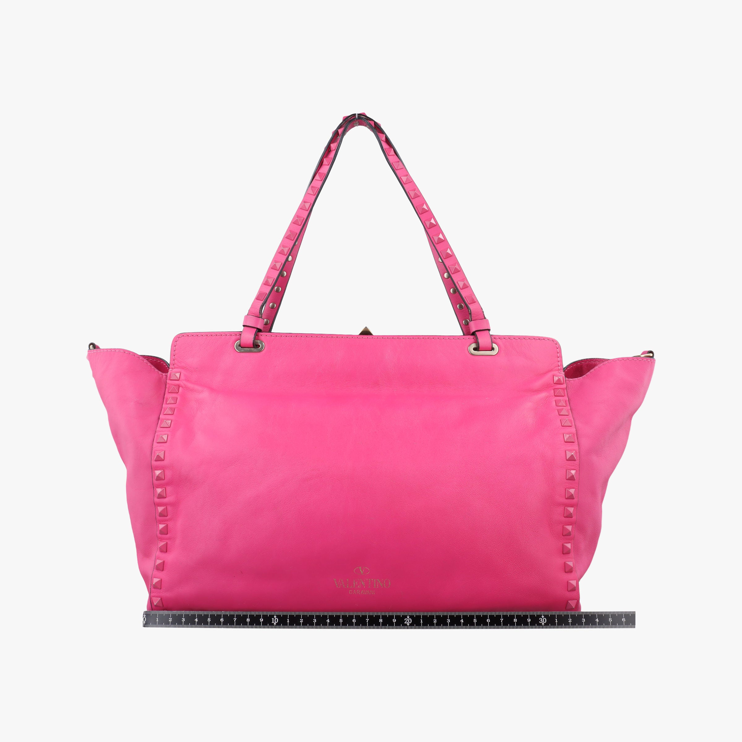 Pre-owned Valentino Rockstud Rose Leather  handbag | stylenewstar