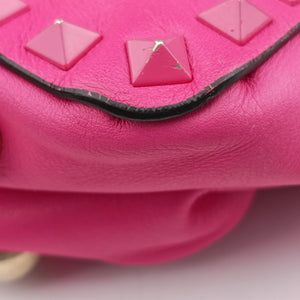 Pre-owned Valentino Rockstud Rose Leather  handbag | stylenewstar