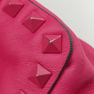 Pre-owned Valentino Rockstud Rose Leather  handbag | stylenewstar