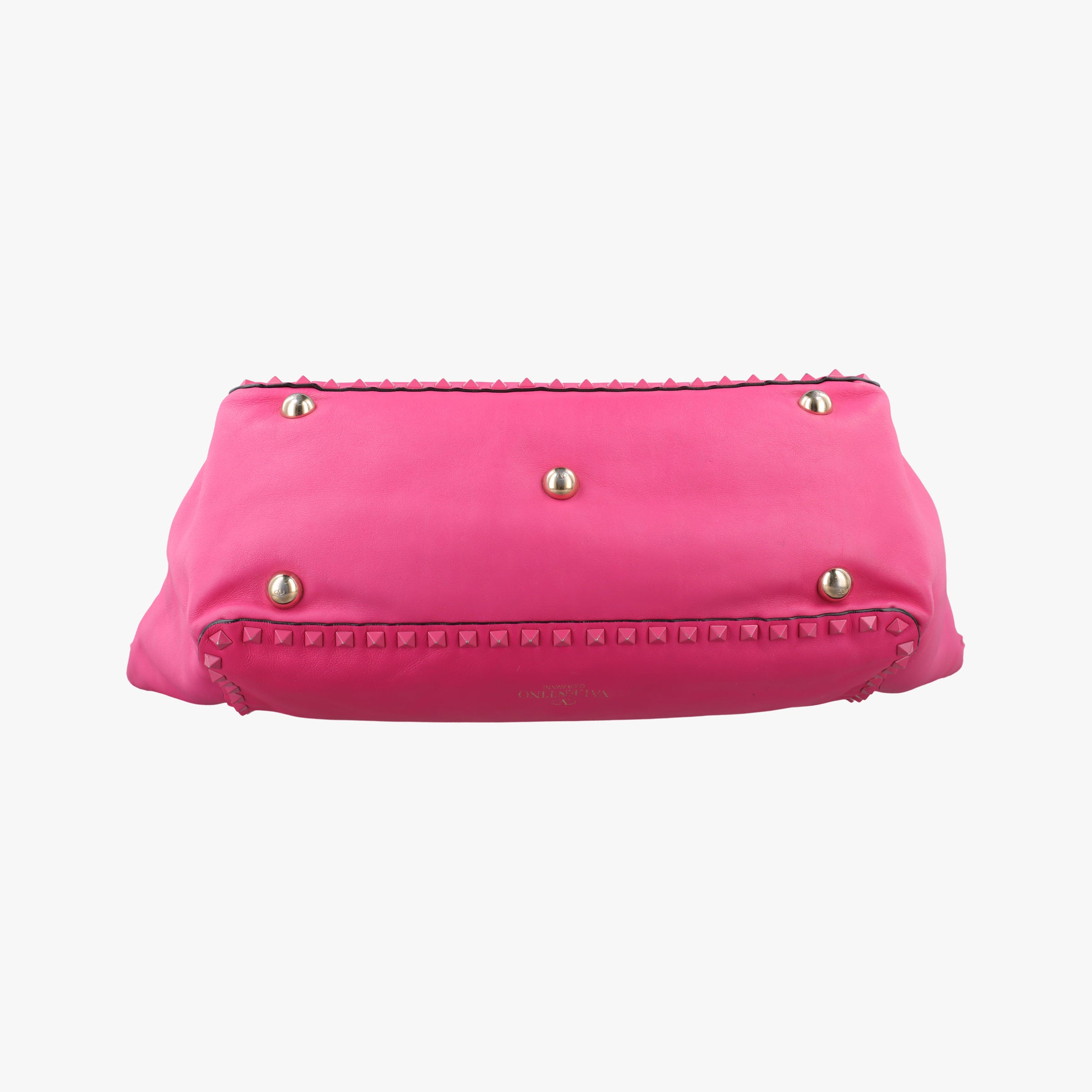 Pre-owned Valentino Rockstud Rose Leather  handbag | stylenewstar