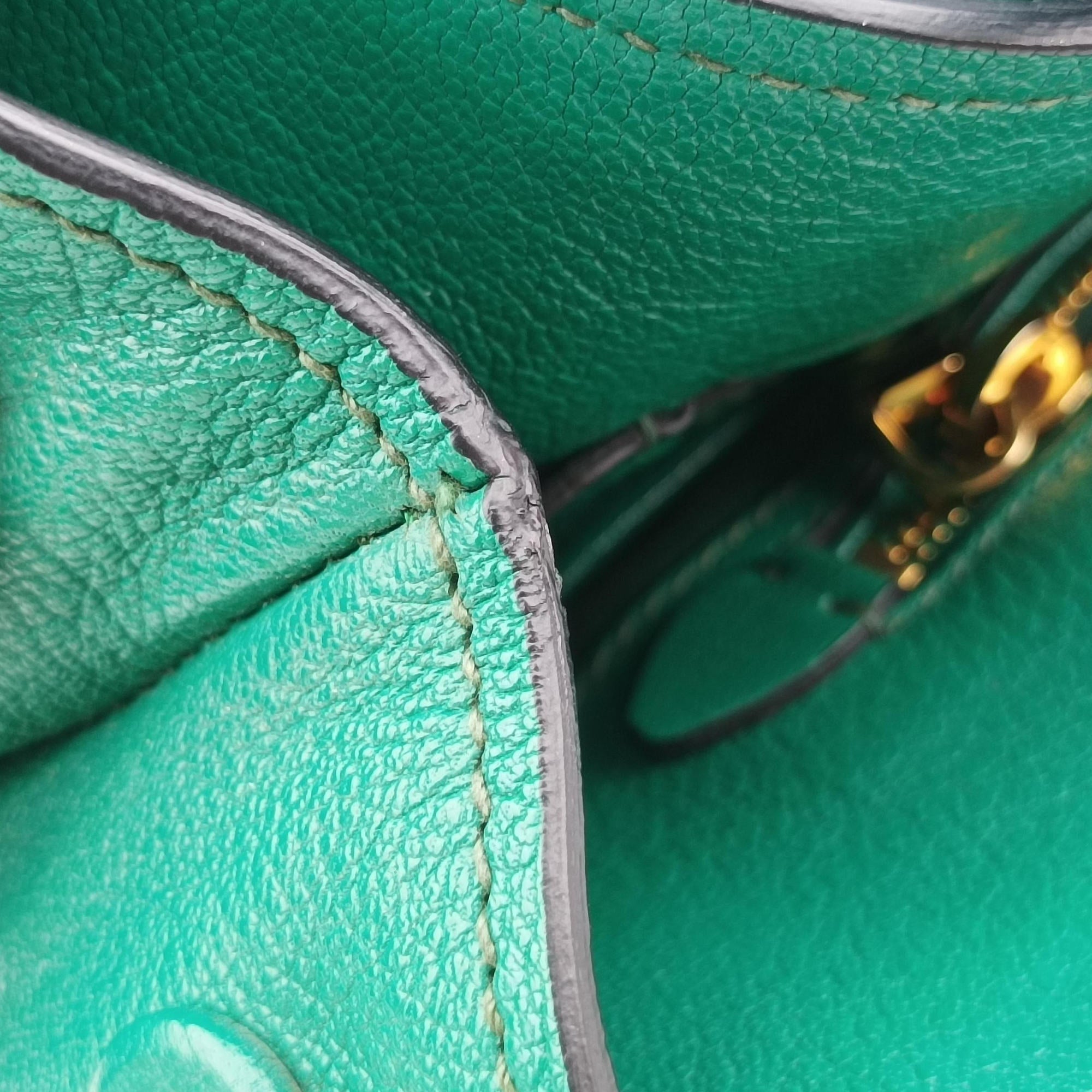 Vintage Miu Miu Vitello Caribu Green Leather RN0620 handbag | stylenewstar