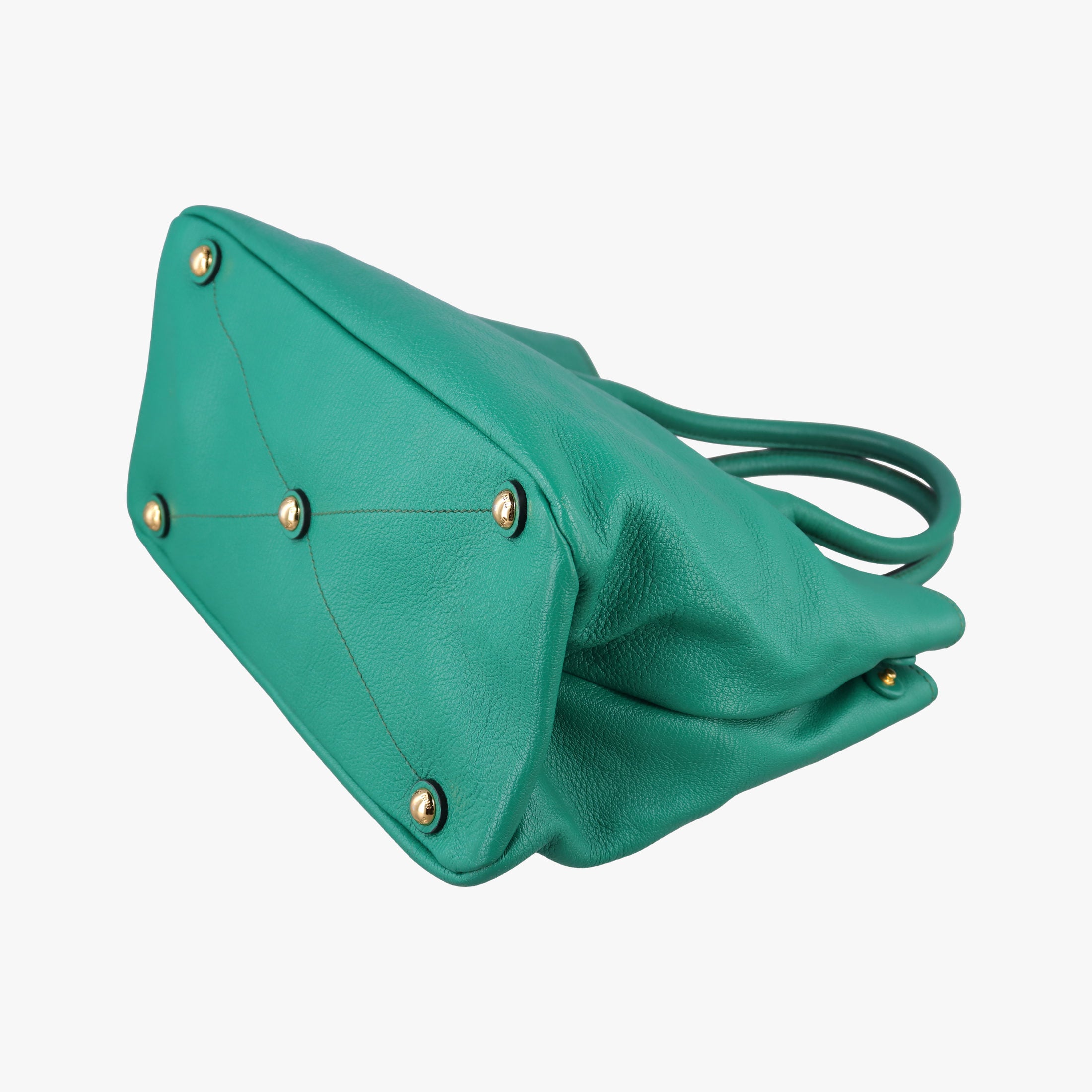 Vintage Miu Miu Vitello Caribu Green Leather RN0620 handbag | stylenewstar