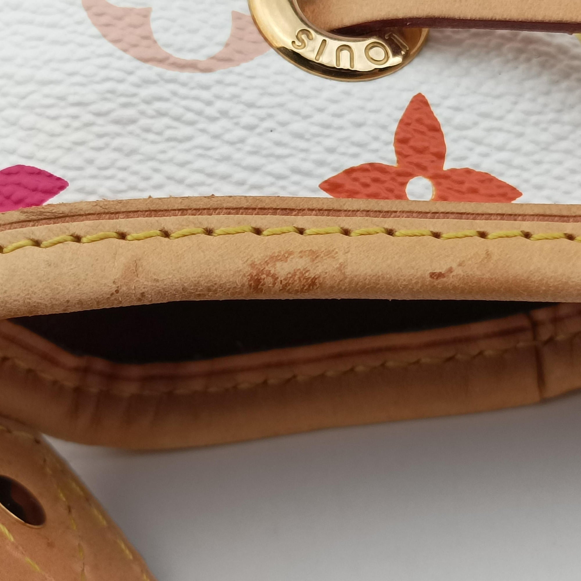 Pre-owned Louis Vuitton Petit NOe white Monogram Multicolor M42229 shoulderbag | stylenewstar