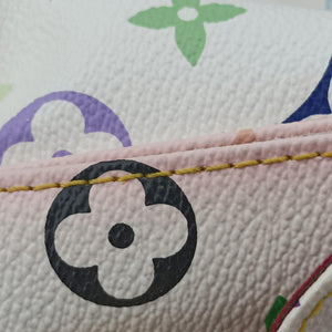 Pre-owned Louis Vuitton Petit NOe white Monogram Multicolor M42229 shoulderbag | stylenewstar