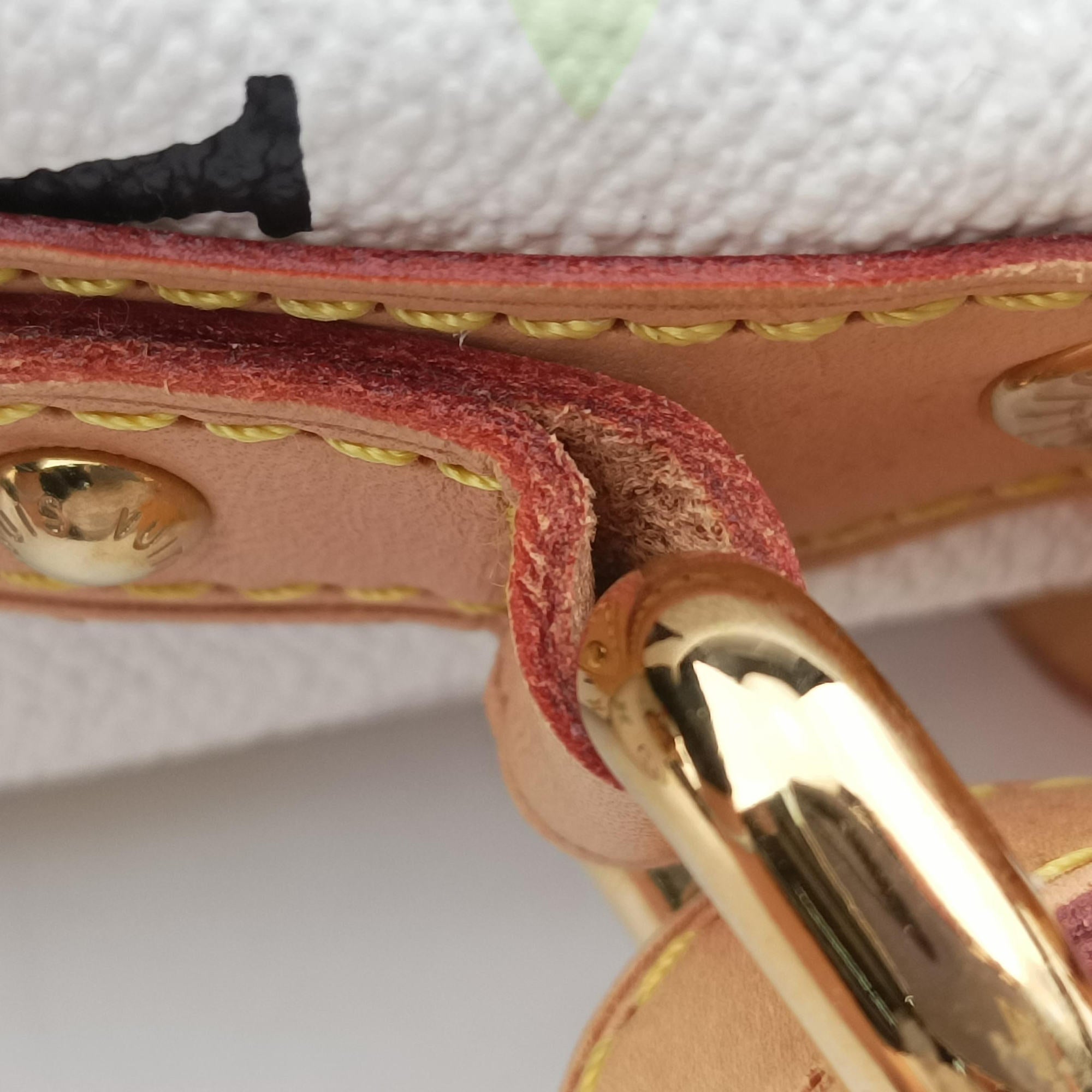 Pre-owned Louis Vuitton Petit NOe white Monogram Multicolor M42229 shoulderbag | stylenewstar