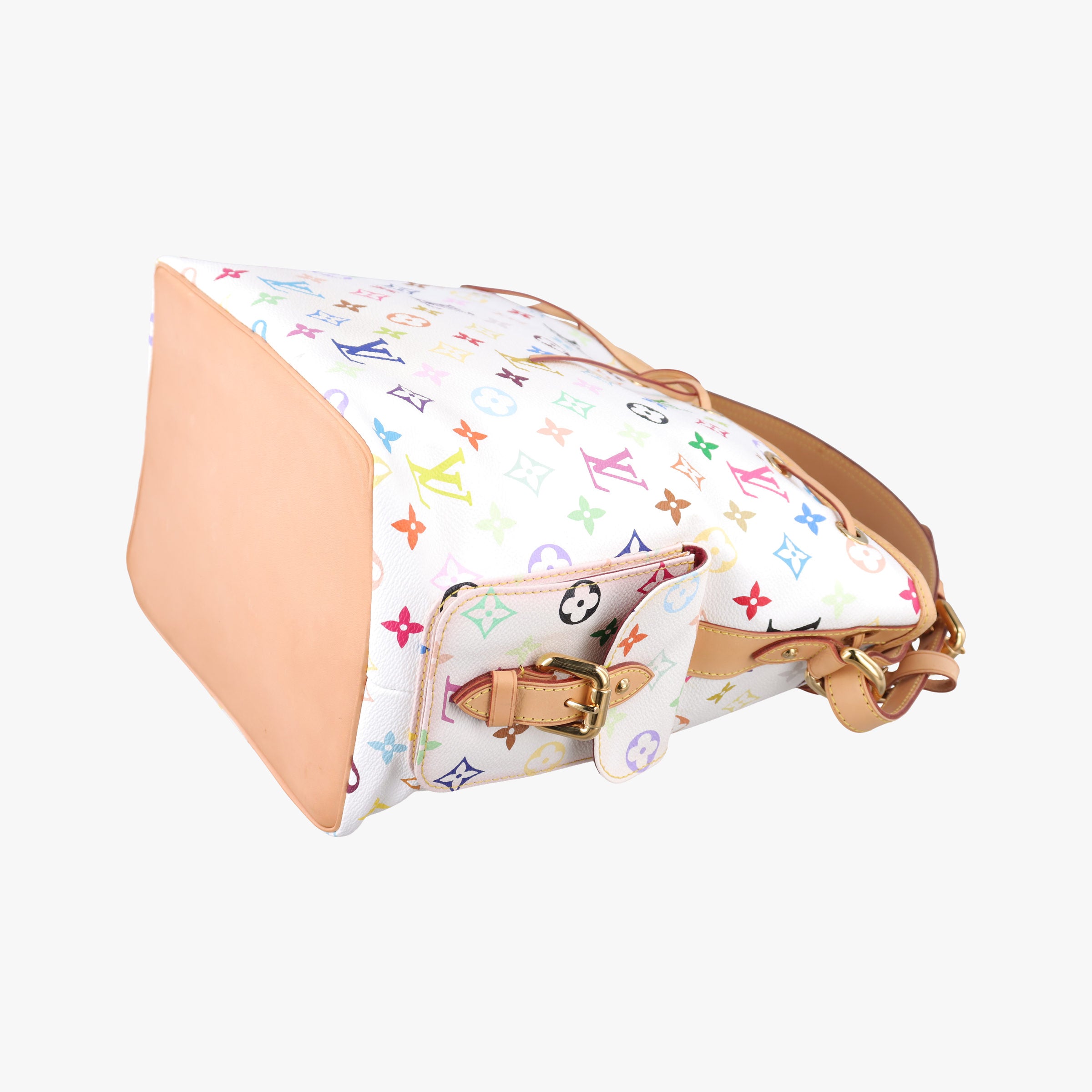 Pre-owned Louis Vuitton Petit NOe white Monogram Multicolor M42229 shoulderbag | stylenewstar