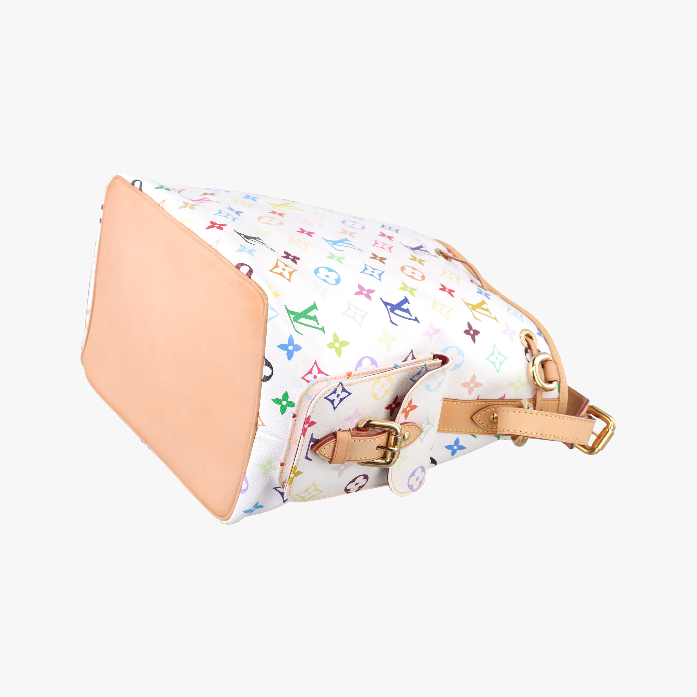Pre-owned Louis Vuitton Petit NOe white Monogram Multicolor M42229 shoulderbag | stylenewstar