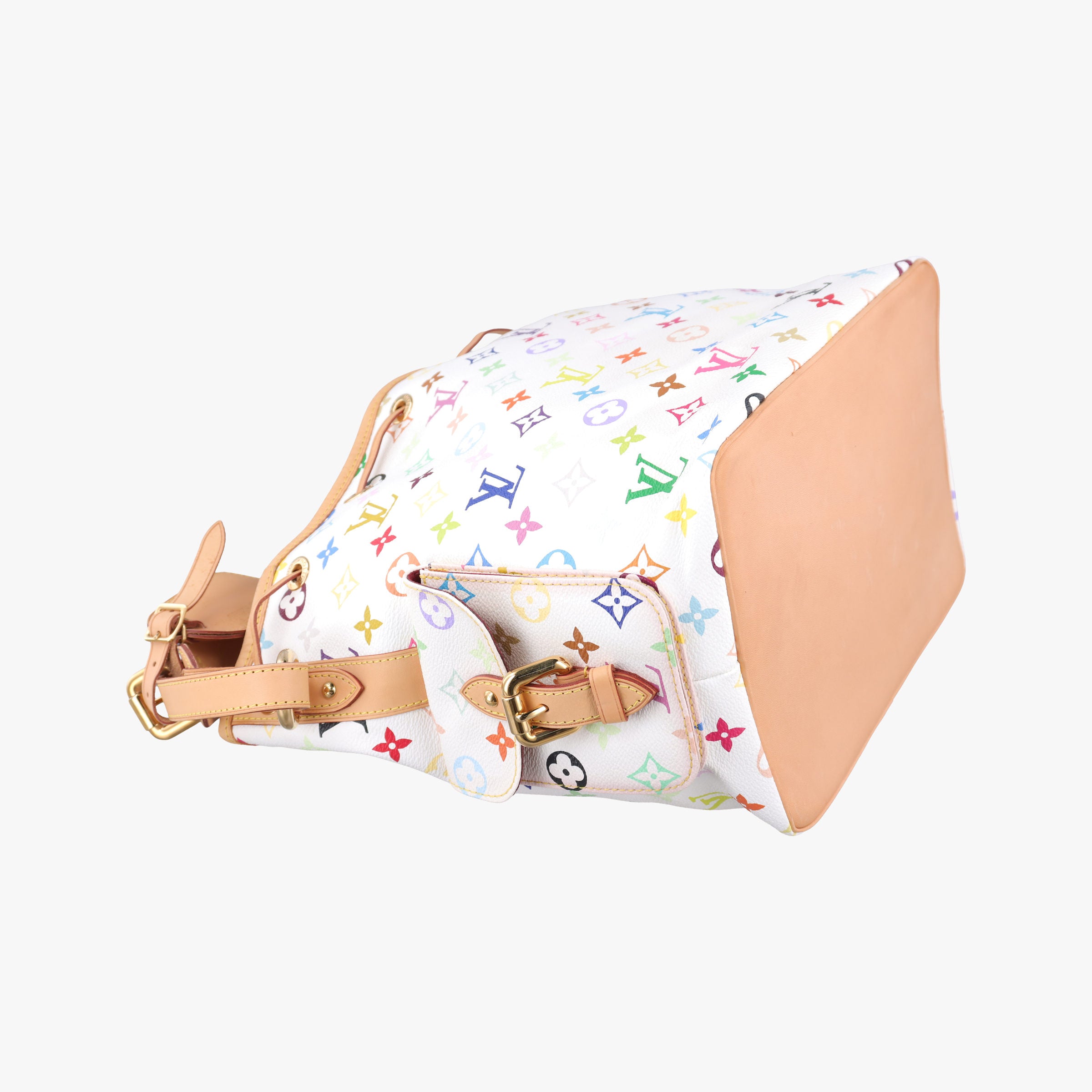 Pre-owned Louis Vuitton Petit NOe white Monogram Multicolor M42229 shoulderbag | stylenewstar