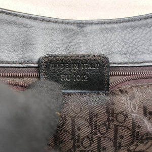 Pre-owned Christian Dior Saddle Black Leather  shoulderbag | stylenewstar