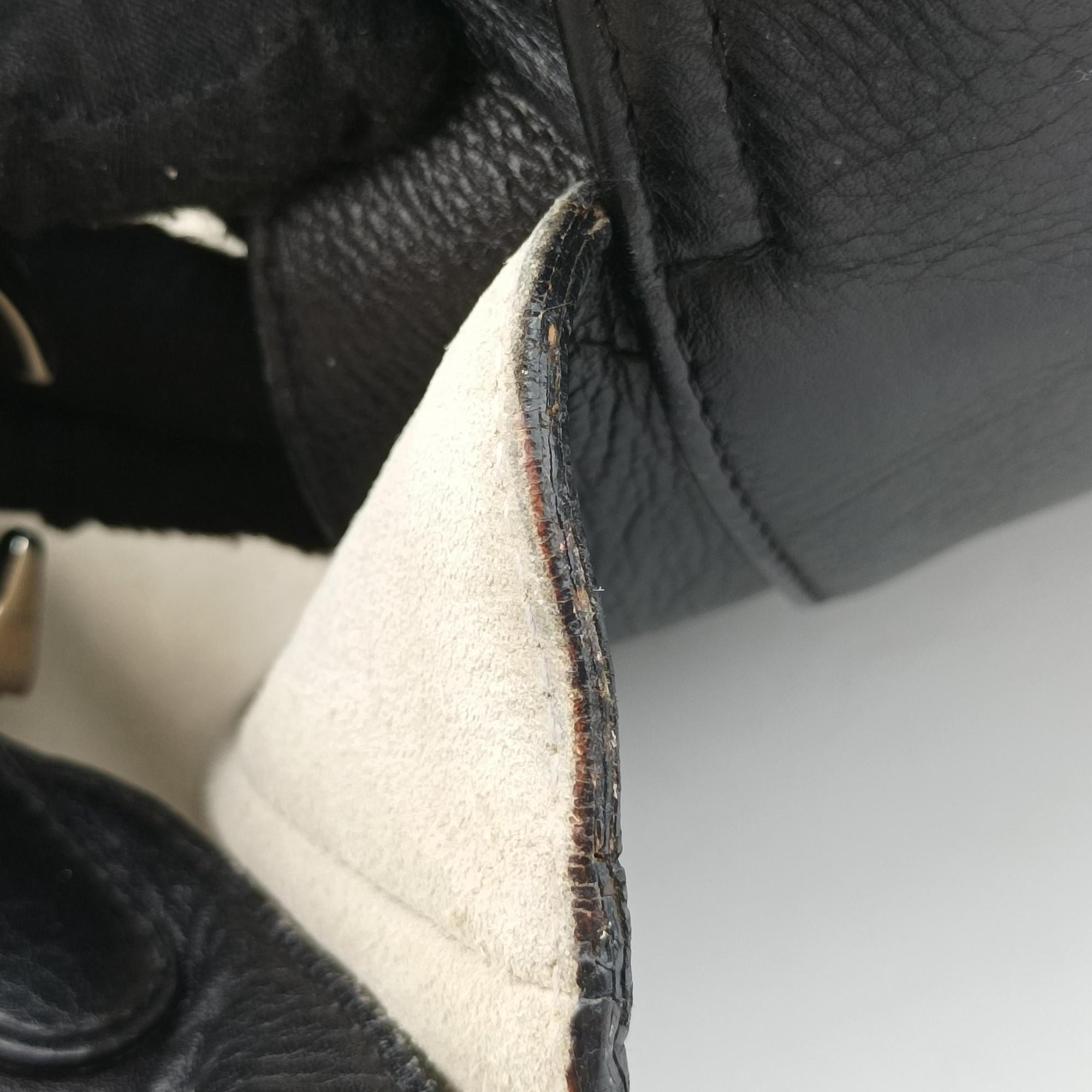 Pre-owned Christian Dior Saddle Black Leather  shoulderbag | stylenewstar