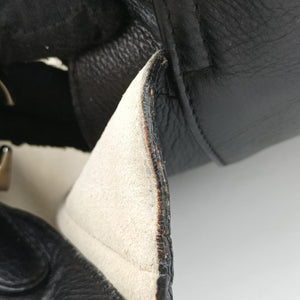 Pre-owned Christian Dior Saddle Black Leather  shoulderbag | stylenewstar