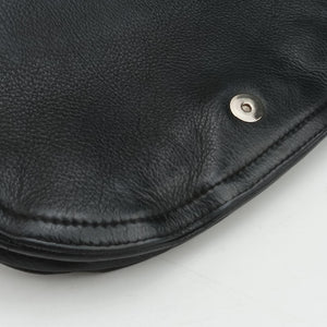 Pre-owned Christian Dior Saddle Black Leather  shoulderbag | stylenewstar